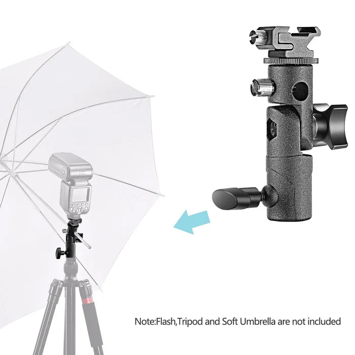 E-PHOTOGRAPHIC E-TYPE ADJUSTABLE FLASH SHOE MOUNT & UMBRELLA BRACKET EPH-K008