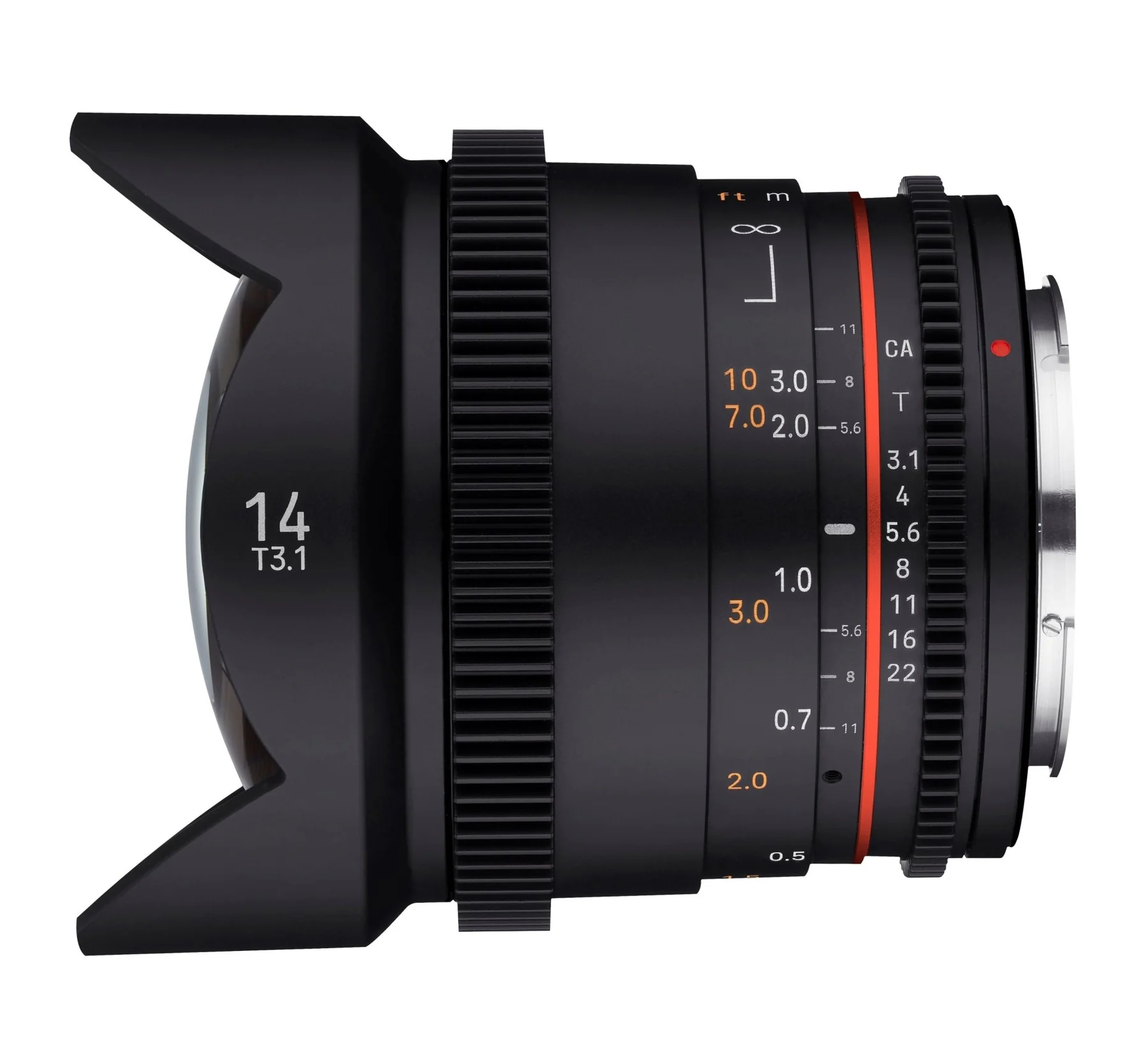 Rokinon 14mm T3.1 Full Frame Ultra Wide Angle Cine DSX - Canon EF Lens Mount Camera tek