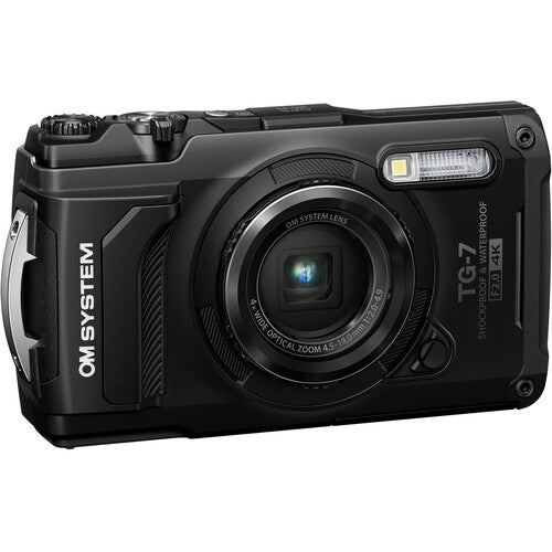 OM SYSTEM Tough TG-7 Digital Camera (Black) Black Camera tek