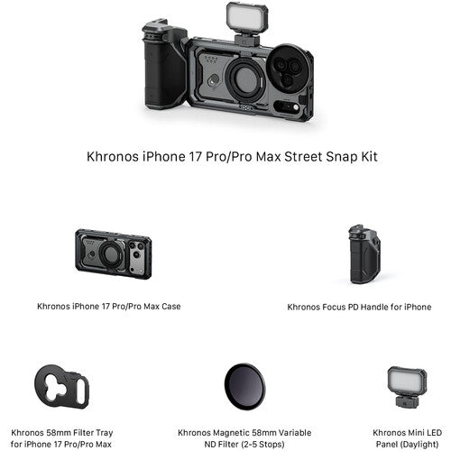 Tilta Khronos iPhone 17 Pro Street Snap Kit (Black) Camera tek