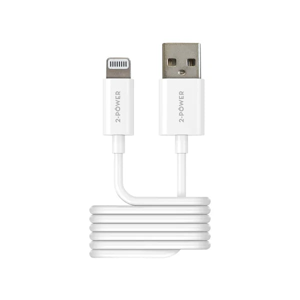 2-POWER 1M USB CABLE USB-A TO LIGHTNING