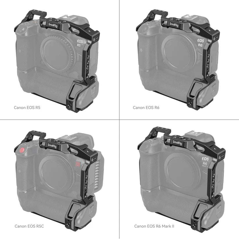 SMALLRIG CAMERA CAGE FOR CANON EOS R5/ R6/ R5C/R6 MARK II WITH BG-R10 BATTERY 3464B GRIP