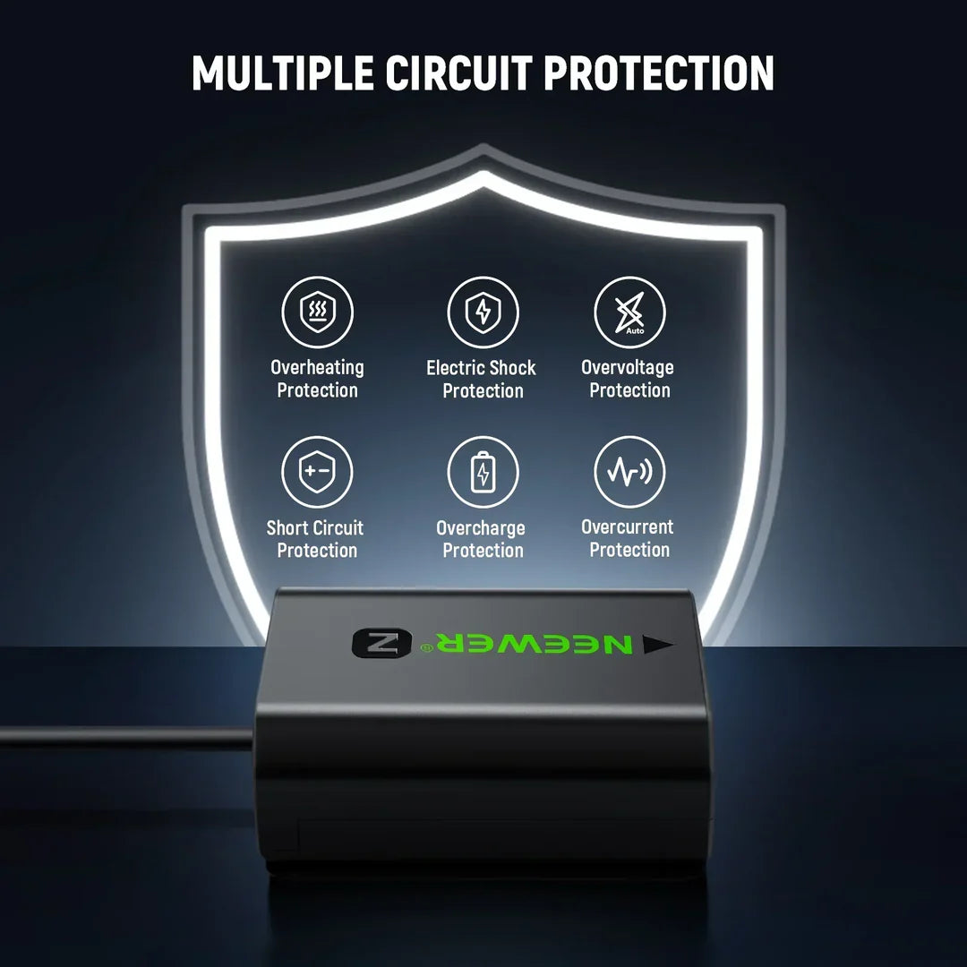 NEEWER VP-FZ100 NP-FZ100 TO D-TAP DUMMY BATTERY & CABLE