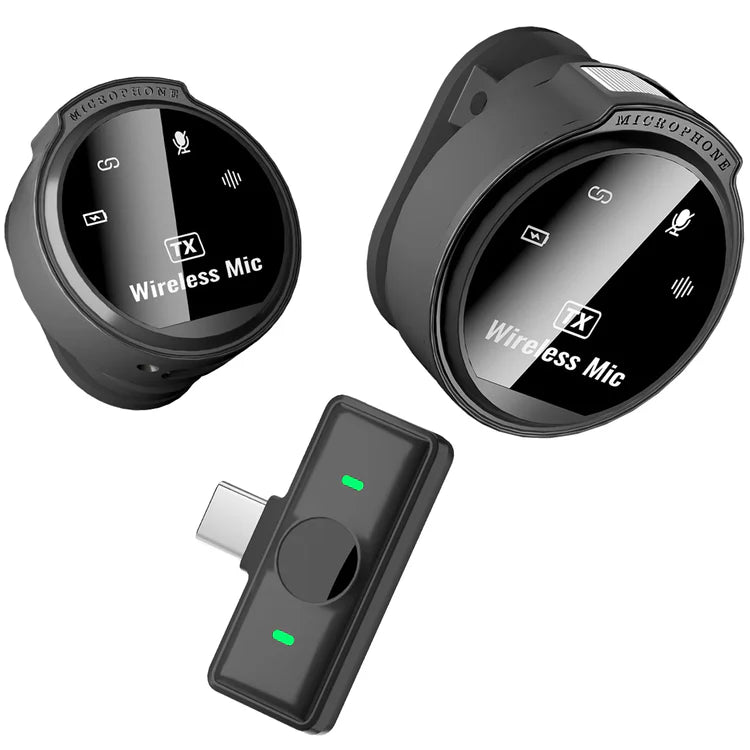 E-PHOTOGRAPHIC J6 DUO WIRELESS LAVALIER BUTTON MICROPHONE FOR USB-C DEVICES