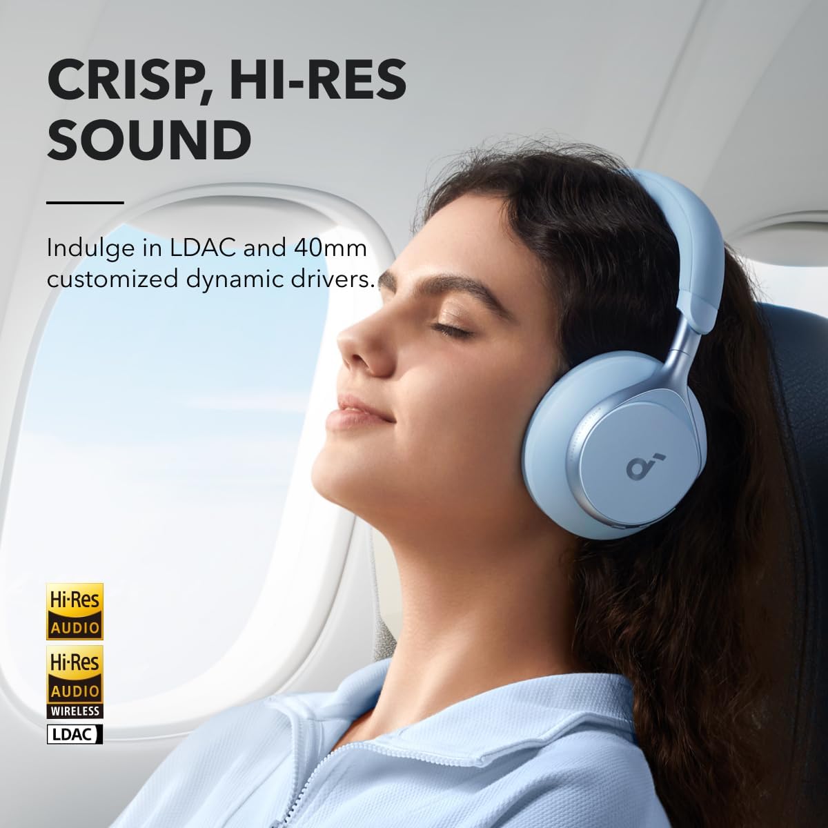 SOUNDCORE SPACE ONE HEADPHONES - BLUE Camera tek