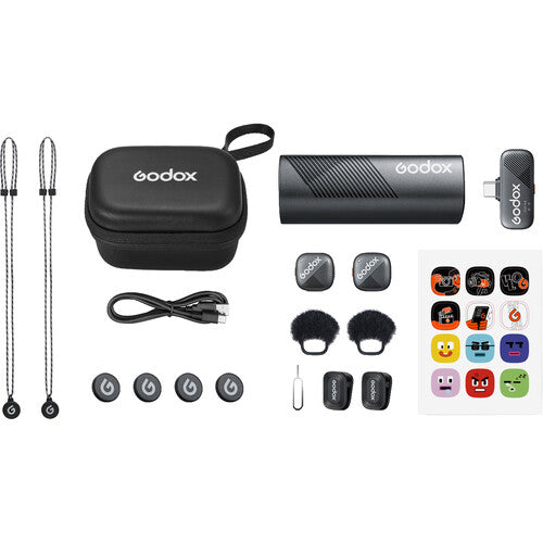 GODOX CUBE-SC KIT 2-PERSON WIRELESS MICROPHONE SYSTEM WITH USB-C CONNECTOR