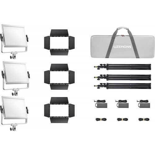 GODOX LITEMONS LP600R RGB LED LIGHT PANEL 3 LIGHT KIT