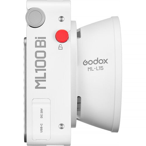GODOX ML100BI-K1 BI-COLOUR PORTABLE LED LIGHT (15 & 36 DEGREE LENS AND POWER BANK HOLDER KIT)