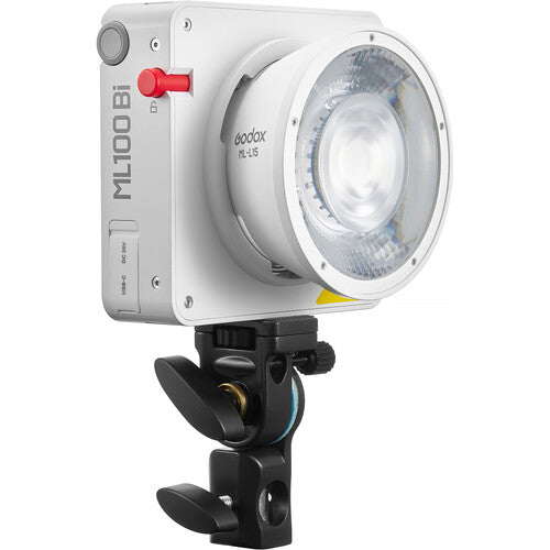GODOX ML100BI-K1 BI-COLOUR PORTABLE LED LIGHT (15 & 36 DEGREE LENS AND POWER BANK HOLDER KIT)