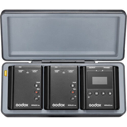 Godox WMicS2 UHF Compact 2-Person Wireless Microphone System for Cameras & Smartphones with 3.5mm Camera tek