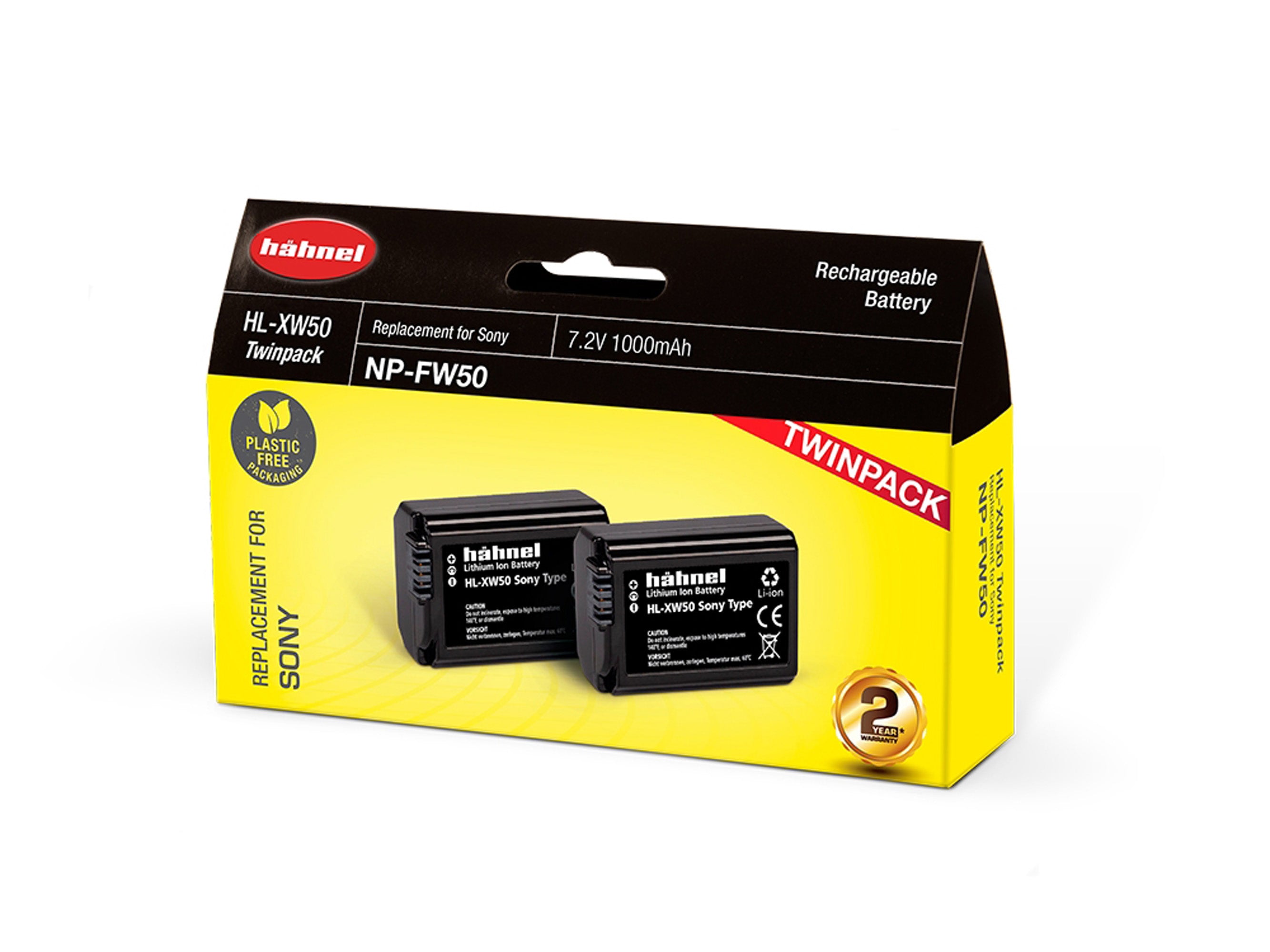 HL-XW50 SONY 7.2V 950MAH (NP-FW50) - TWIN PACK Camera tek