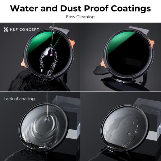 K&F CONCEPT 2-IN-1 CPL AND VARIABLE ND4-ND64 NANO-X SERIES 67MM FILTER