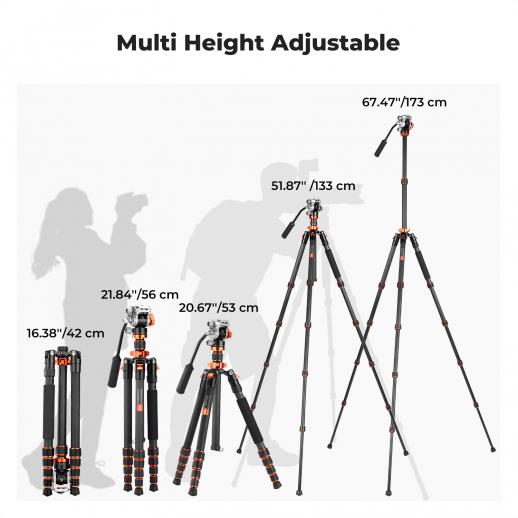 K&F OMNI CF DIRECTOR PHOTO VIDEO CARBON FIBRE TRIPOD