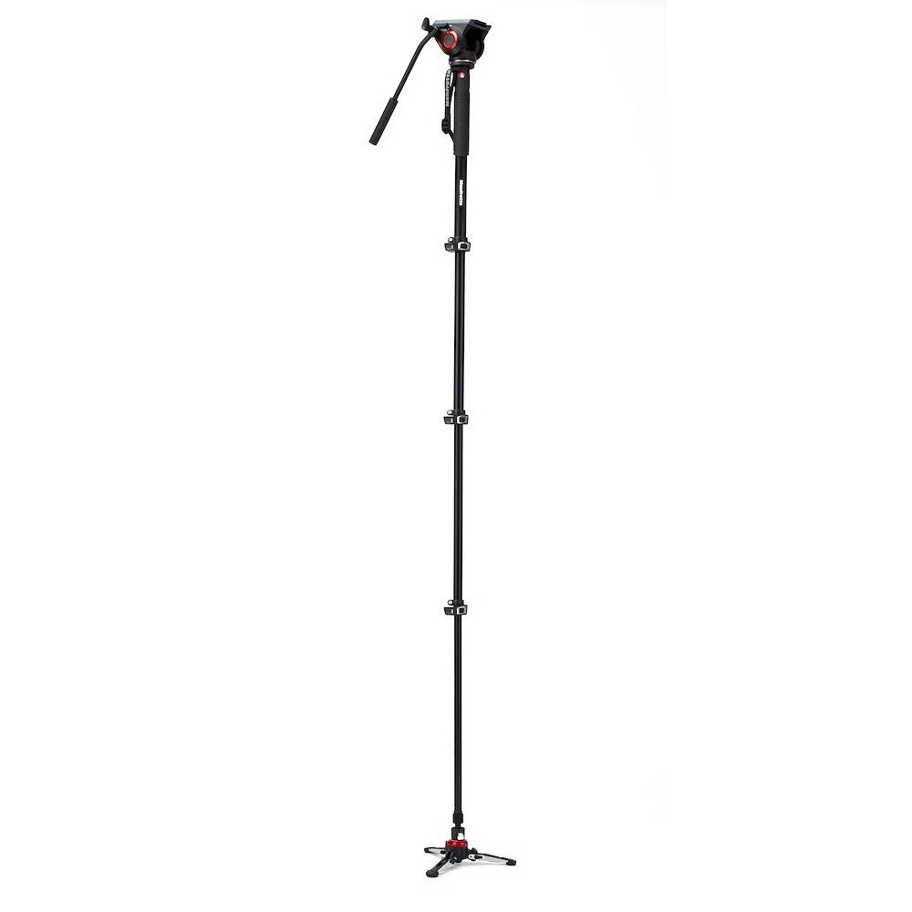 Manfrotto VMXPRO500 4-Section Video Monopod + MVH500AH Fluid Head Camera tek