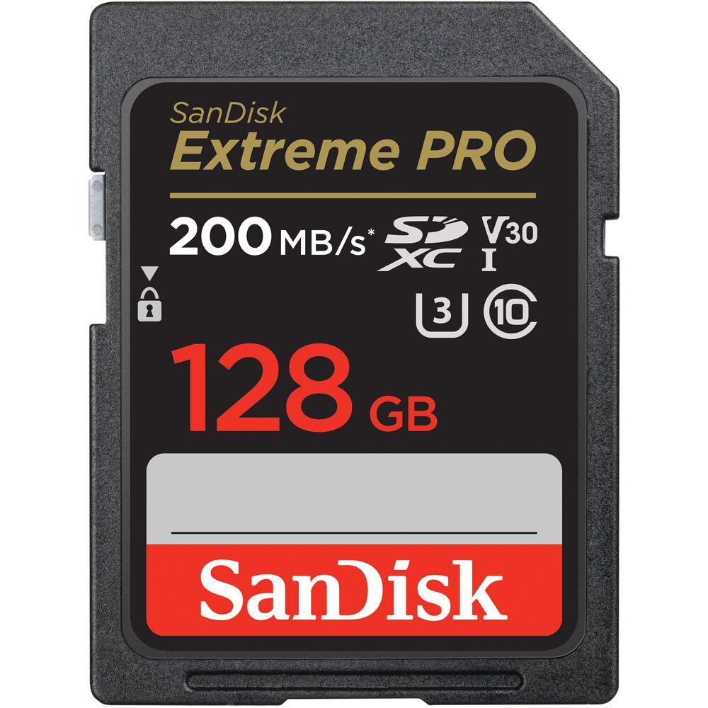 SanDisk 128GB Extreme PRO 200MB/s UHS-I SDXC Memory Card Camera tek