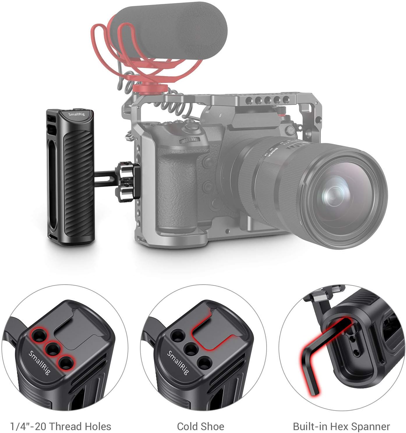 SMALLRIG ALUMINUM UNIVERSAL SIDE HANDLE Camera tek
