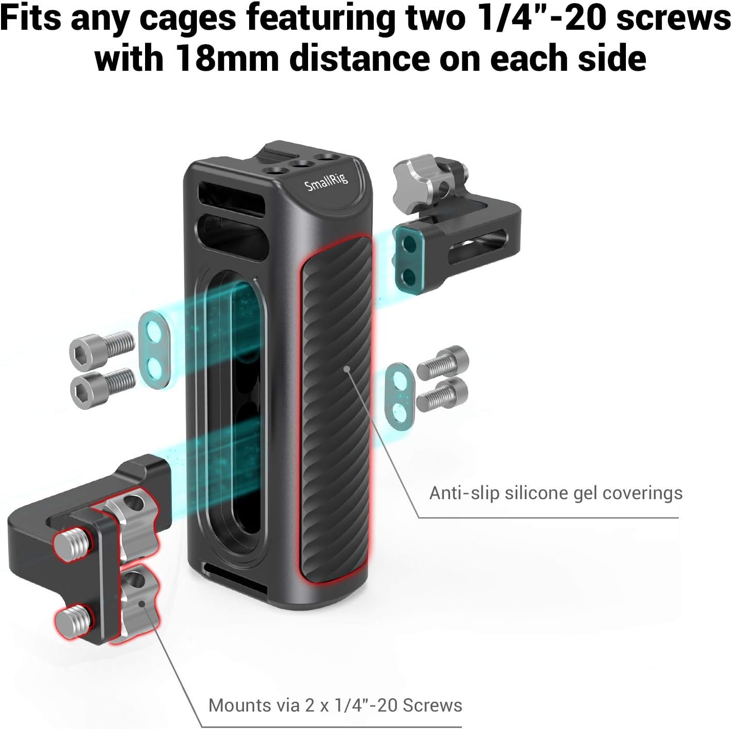 SMALLRIG ALUMINUM UNIVERSAL SIDE HANDLE Camera tek