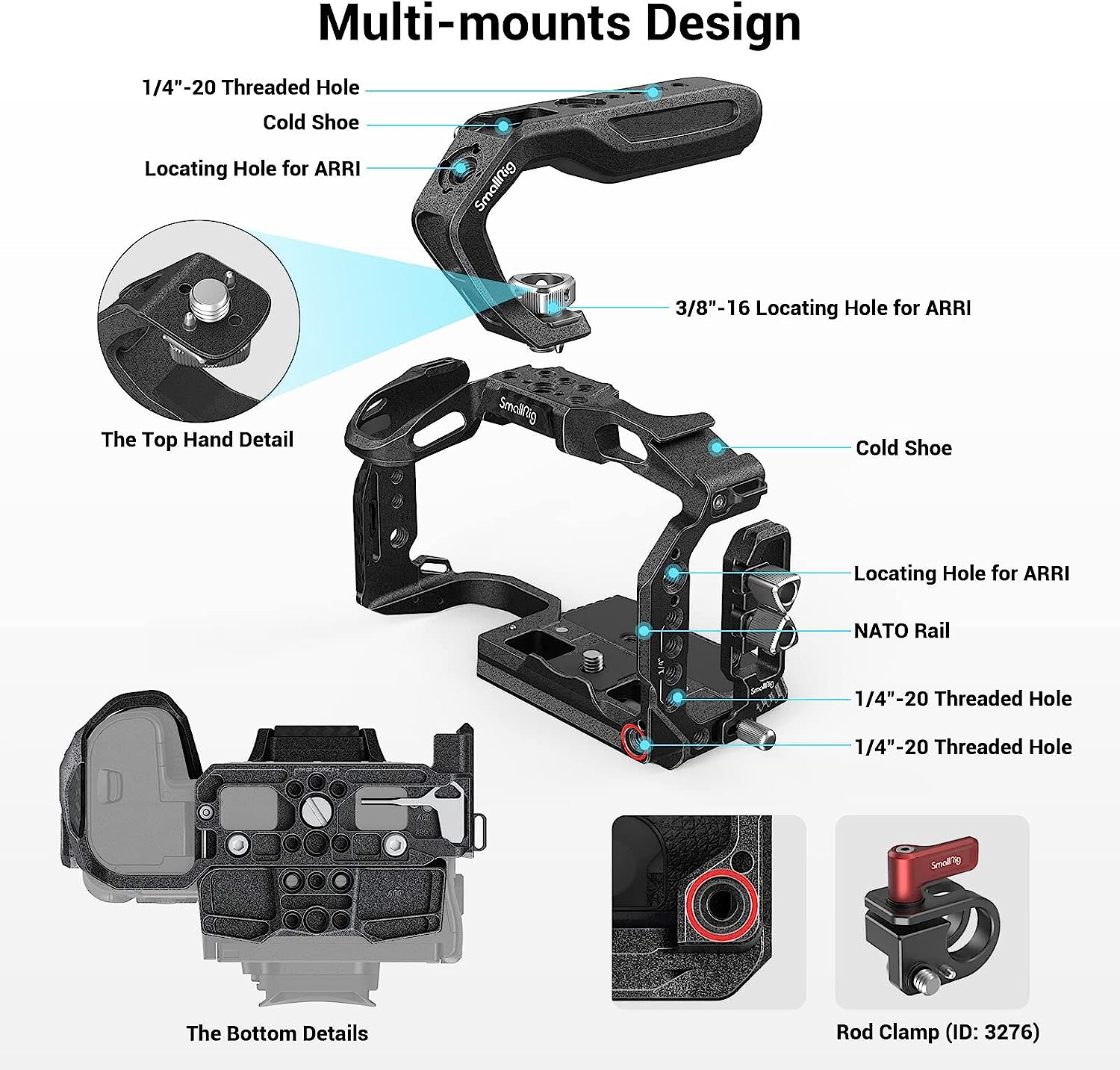 SMALLRIG BLACK MAMBA HANDHELD KIT FOR EOS R5 C Camera tek