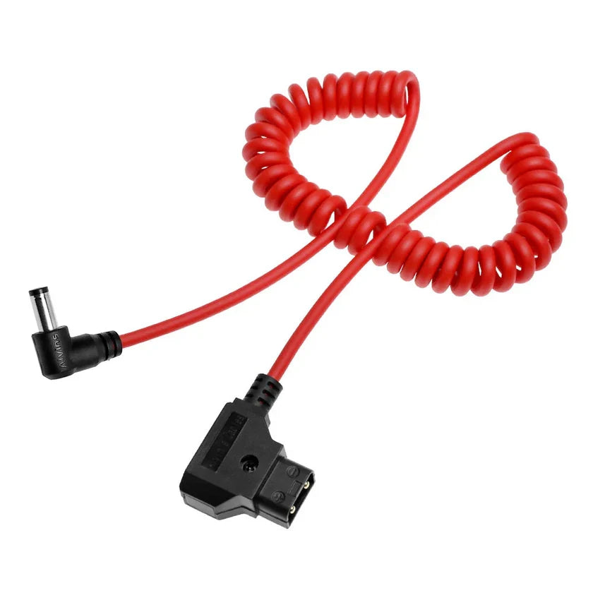 ALVINS CABLES D-TAP TO DC 2.1 COILED CABLE (ATOMOS/BMPCC/SMALLHD) Camera tek