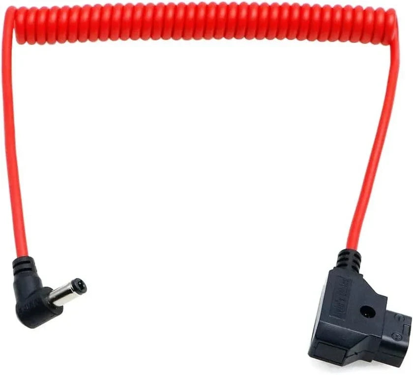 ALVINS CABLES D-TAP TO DC 2.1 COILED CABLE (ATOMOS/BMPCC/SMALLHD) Camera tek