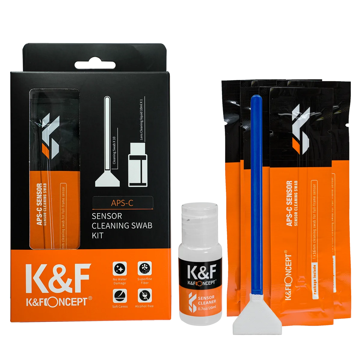 K&F CONCEPT SENSOR CLEANING SWAB KIT APS-C SIZE