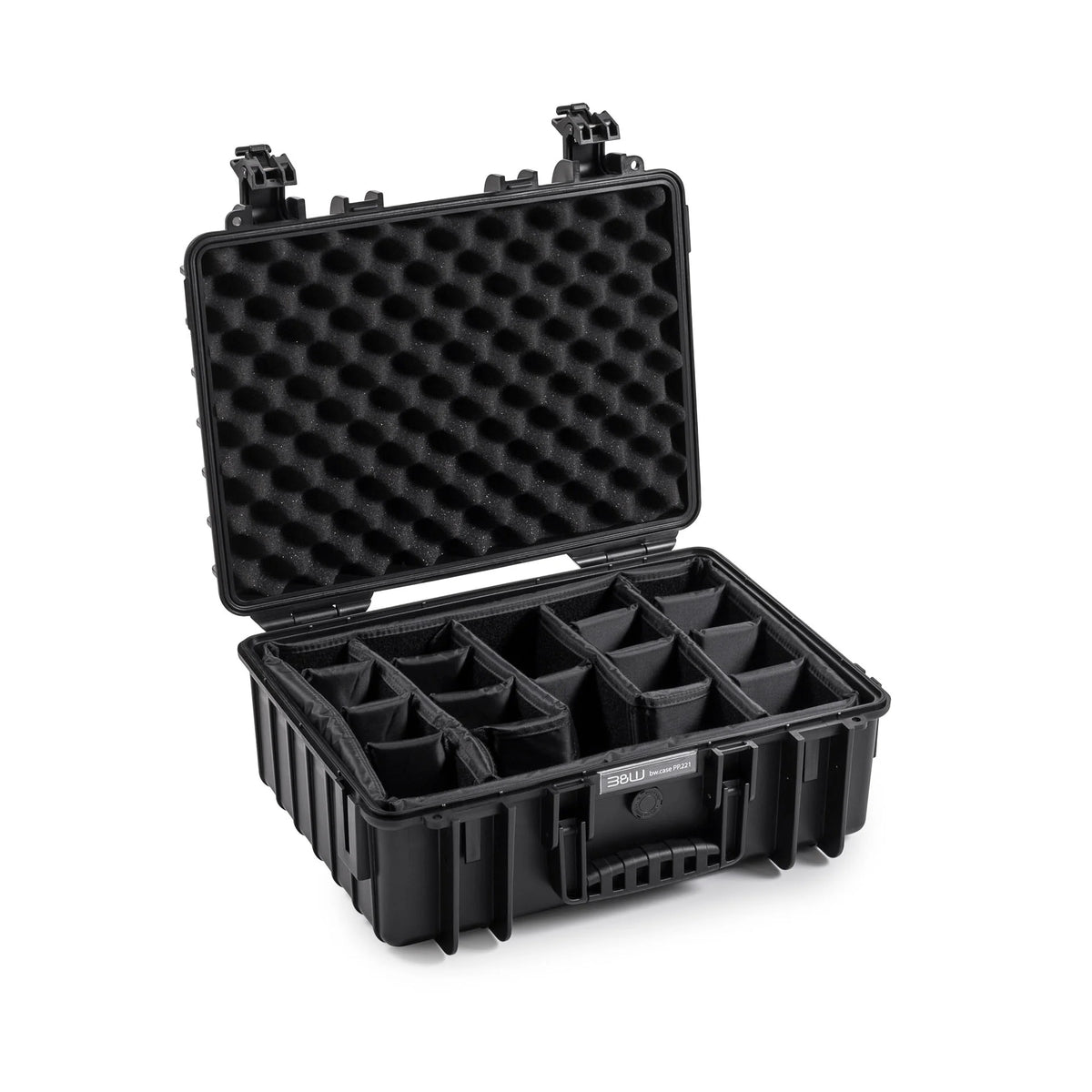 B&W INTERNATIONAL O/D CASE TYPE 5000 - BLACK W/DIVIDERS Camera tek
