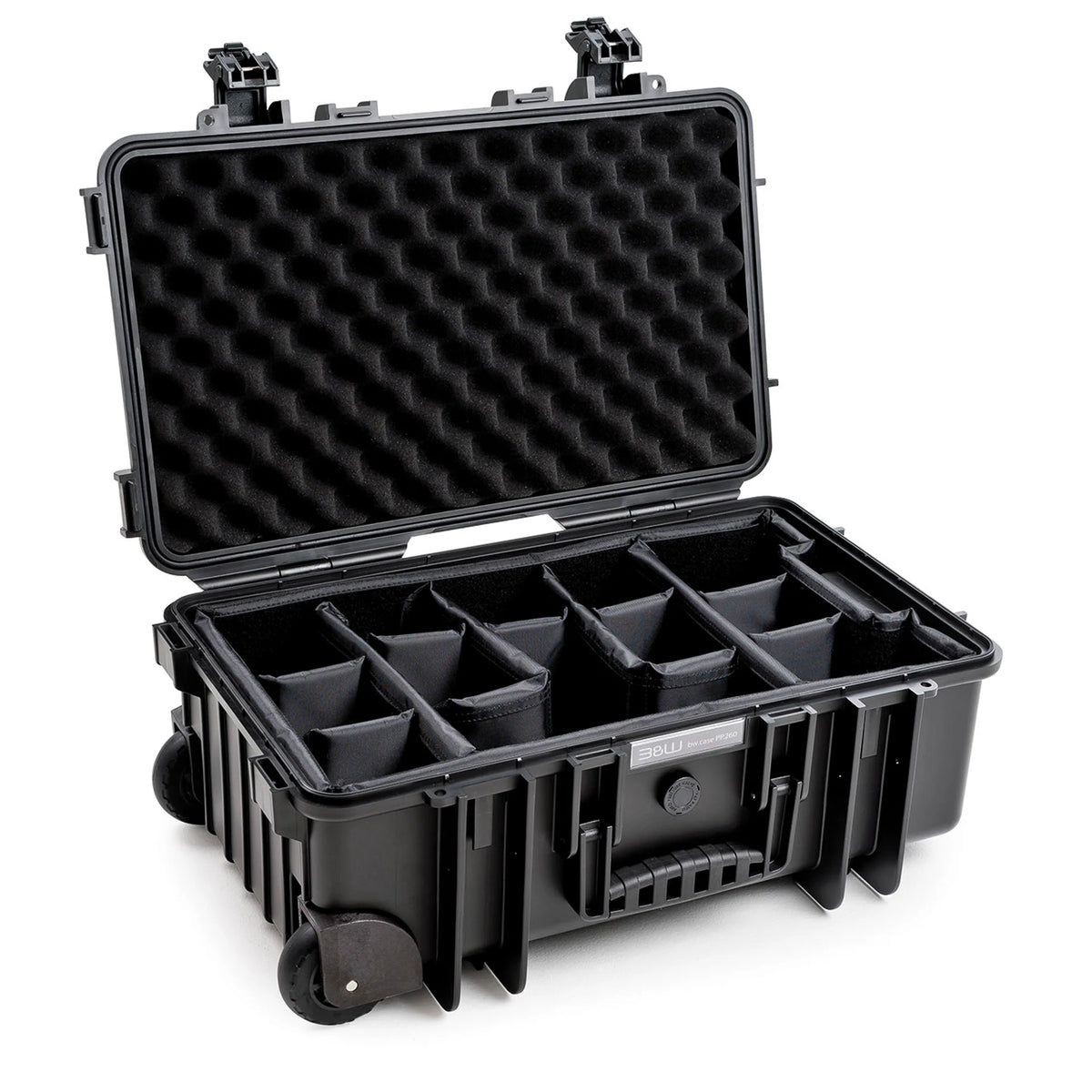 B&W INTERNATIONAL O/D CASE TYPE 6600 W/DIVIDERS-BLACK Camera tek