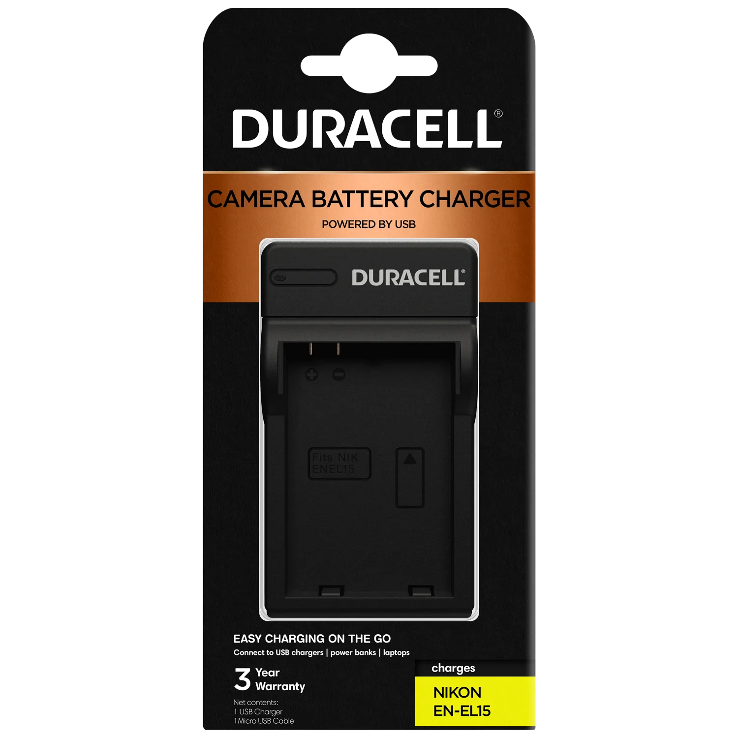 DURACELL USB BATTERY CHARGER - FOR NIKON EN-EL15