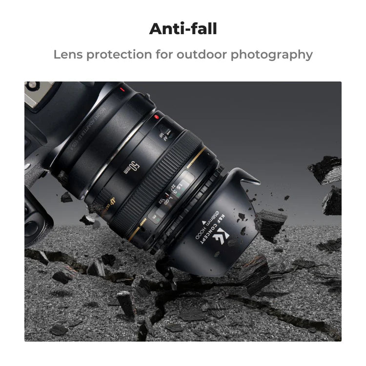 K&F CONCEPT 58MM LENS HOOD + CLOTH KIT