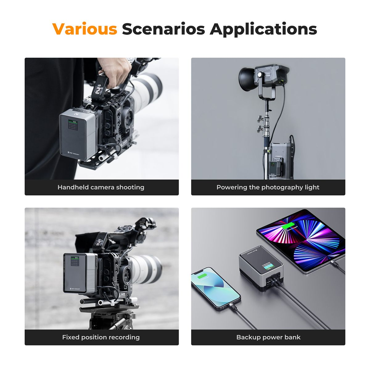 K&F CONCEPT 99WH (6700MAH) MINI V-MOUNT BATTERY