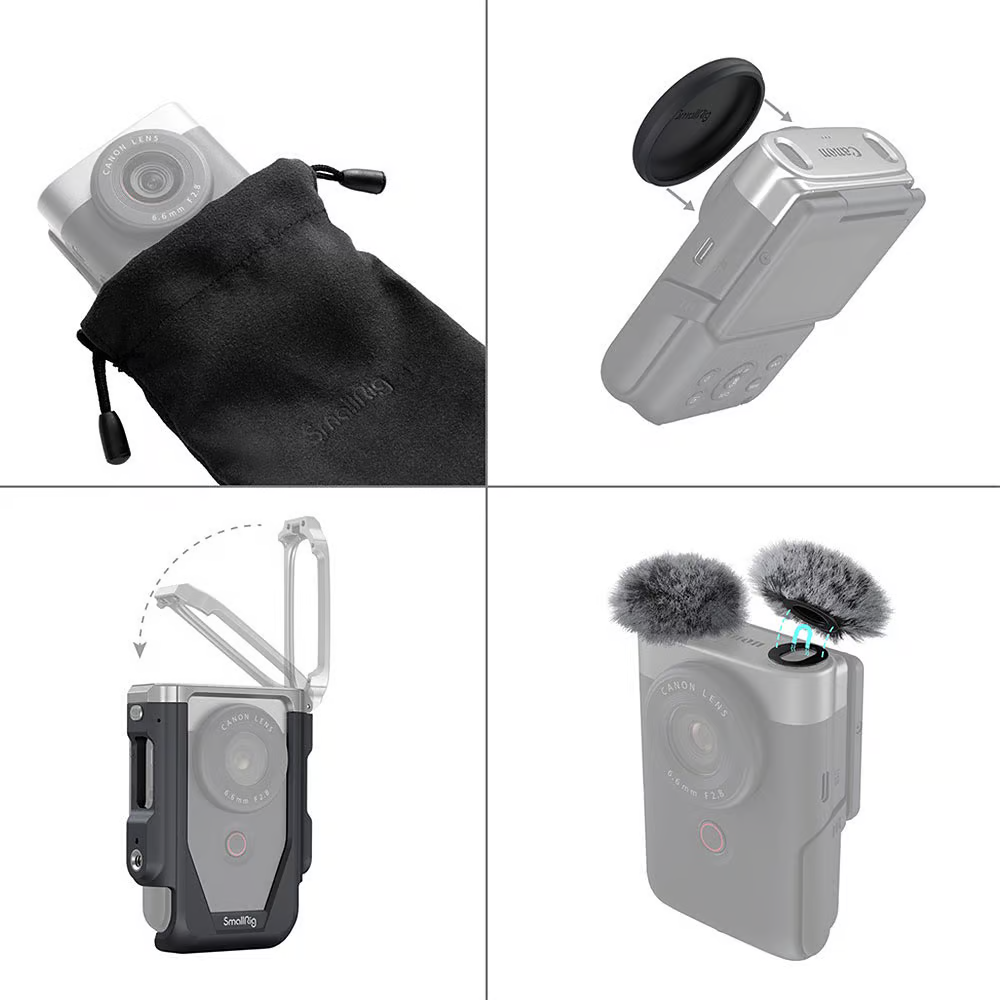 Canon PowerShot V10 Advanced Vlogging Kit (Silver) Camera tek