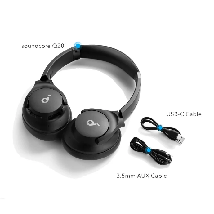 SOUNDCORE Q20I WIRLESS NOISE CANCELLING HEADPHONES Camera tek