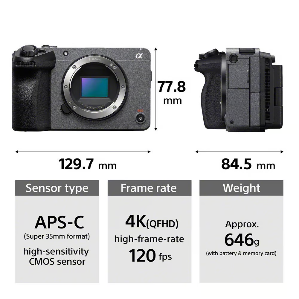 Sony FX30 Cinema Camera with Handle Camera tek