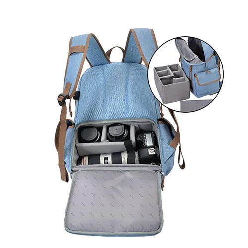 Jenova Wind Series Professional Camera Back-Pack - Medium - Blue - 41154 Camera tek