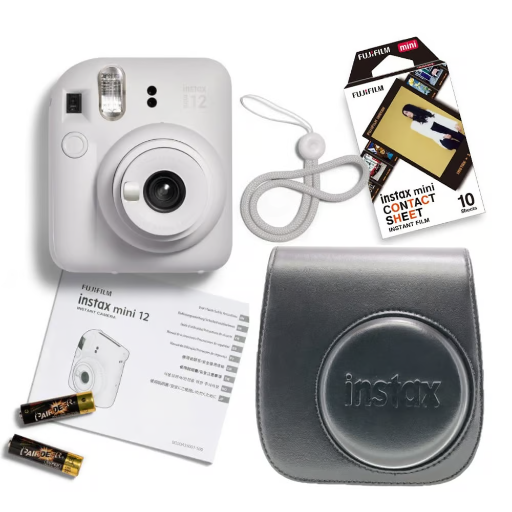 FUJIFILM INSTAX MINI 12 KIT - BLACK & WHITE