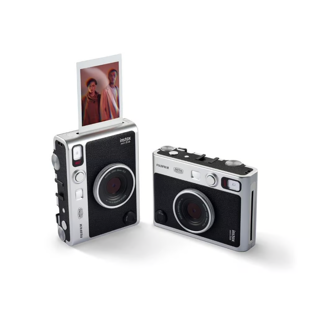 Fujifilm Instax Mini EVO Instant Film Camera (Black) Camera tek