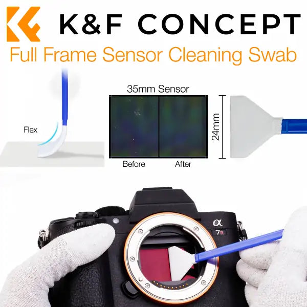 K&F CONCEPT SENSOR CLEANING SWAB KIT FULL FRAME SIZE