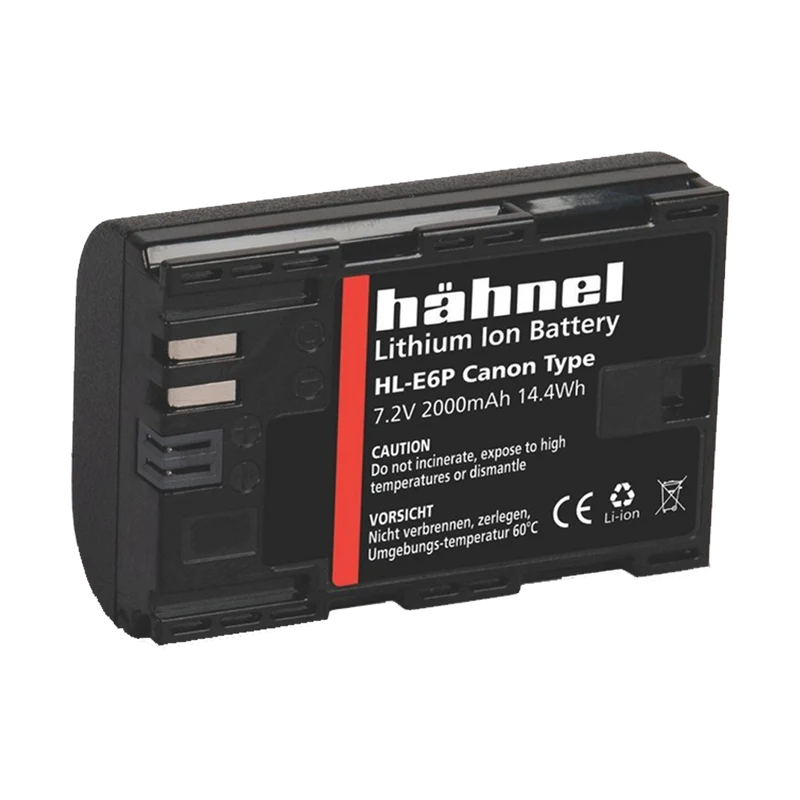 HAHNEL HL-E6P LITHIUM ION BATTERY FOR CANON - (LP-E6/E6N/E6NH/E6P)