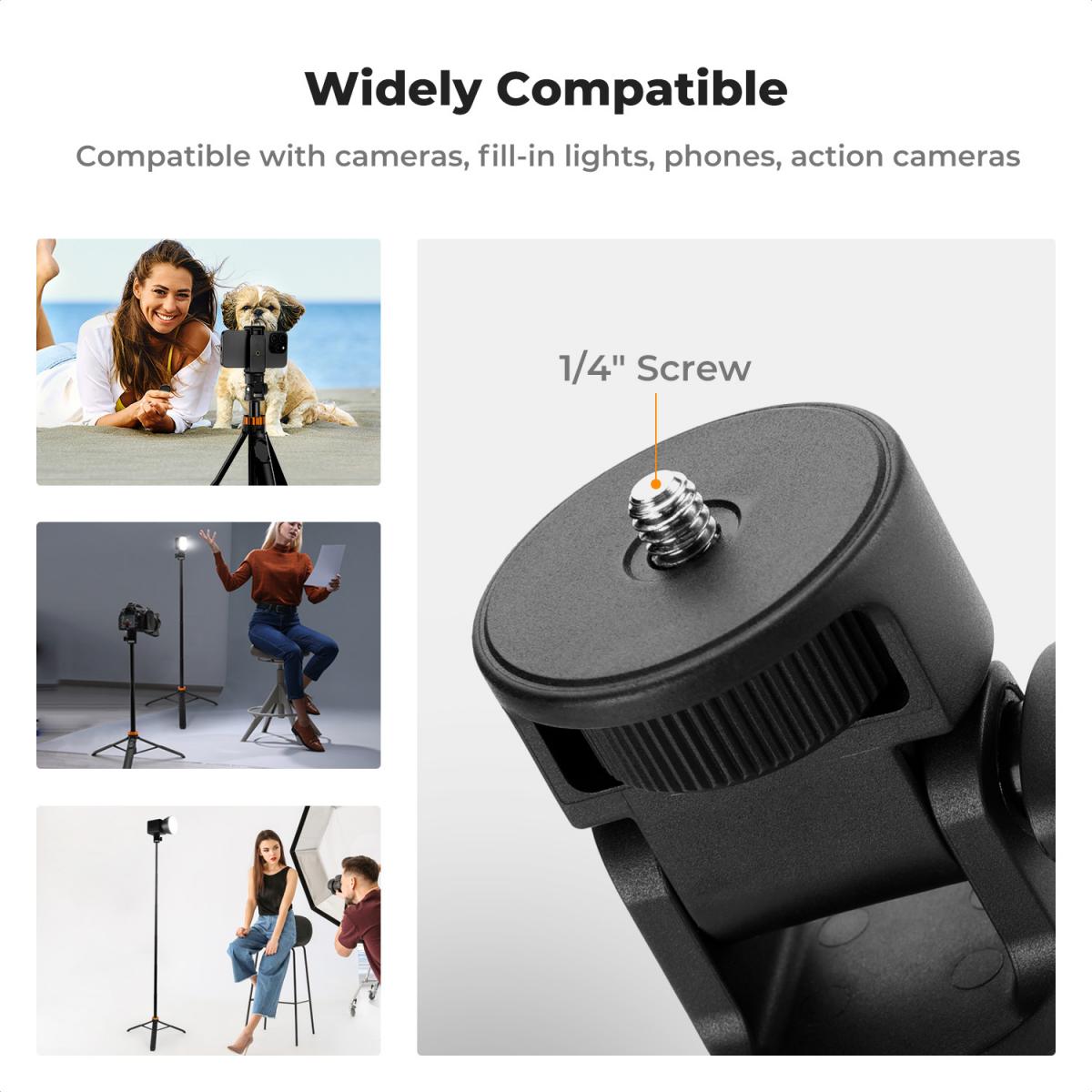 K&F 175CM SELFIE STICK TRIPOD+REMOTE+PHONE MOUNT WITH REMOTE AND PHONE MOUNT