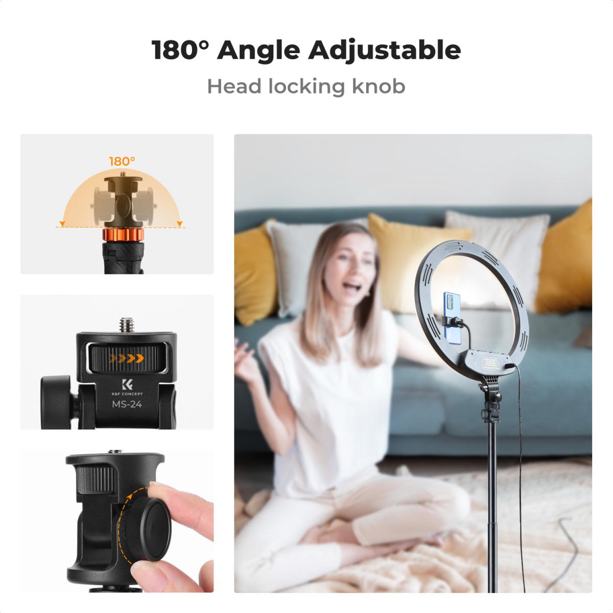 K&F 175CM SELFIE STICK TRIPOD+REMOTE+PHONE MOUNT WITH REMOTE AND PHONE MOUNT