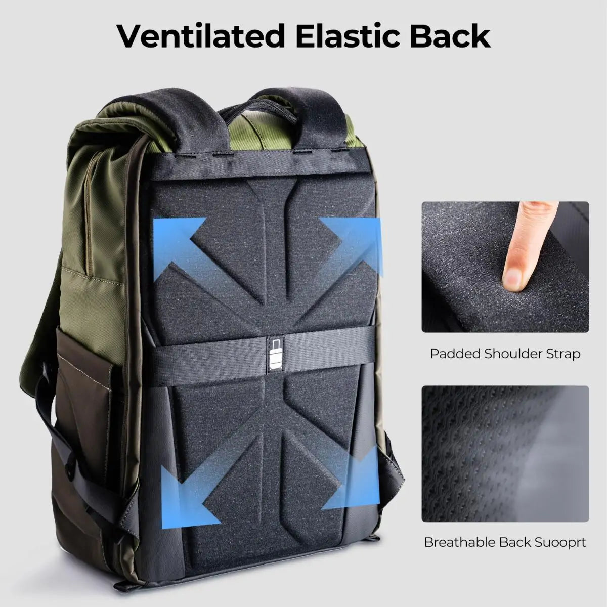 K&F BETA-SHOOTER ARMY GREEN VERSATILE RETRO FLARE CAMERA BAG