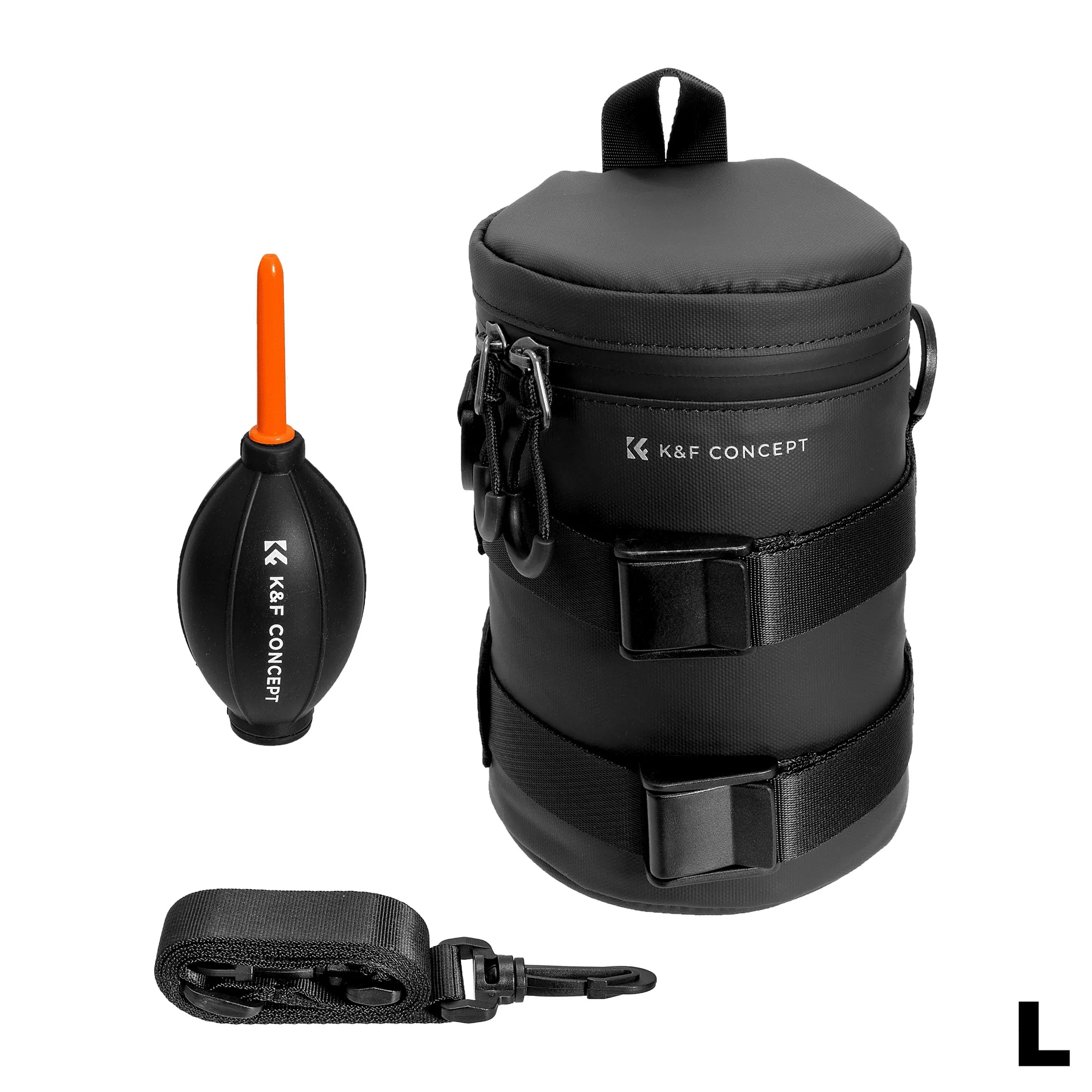 K&F CAMERA LENS POUCH (LRG) WEATHERPROOF WITH BLOWER BULB