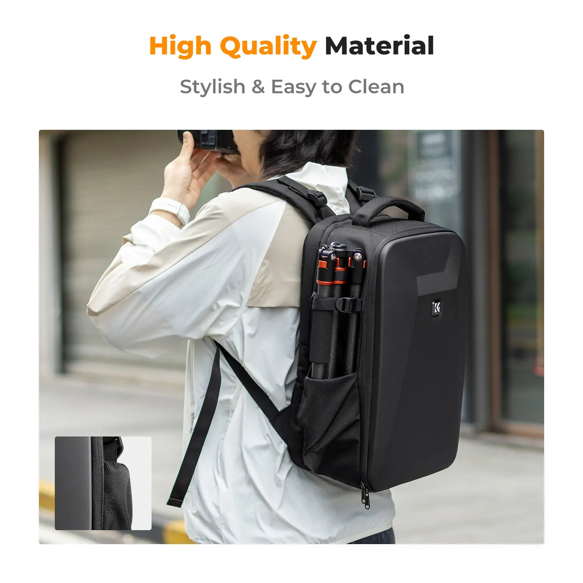 K&F HARDSHELL CAMERA BACKPACK WITH LAPTOP POUCH