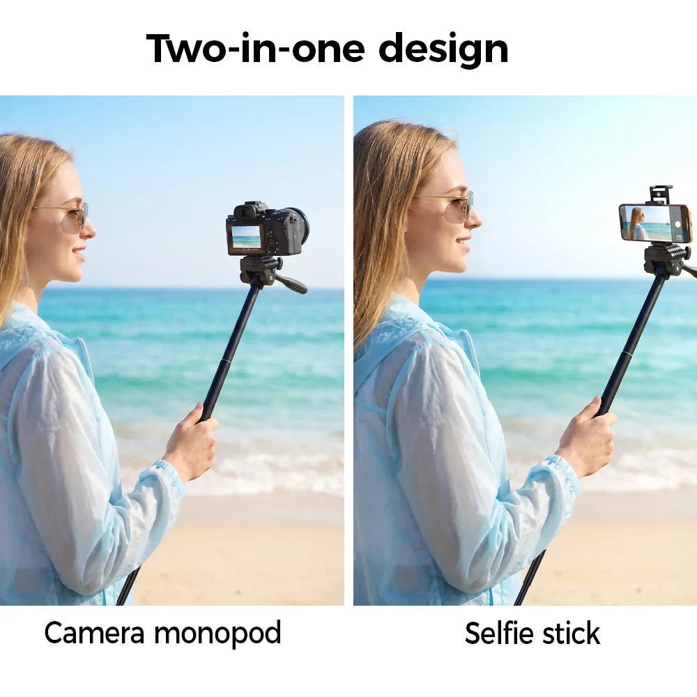 K&F CONCEPTS S254A3 OVERHEAD-VLOGGER 185CM TRIPOD WITH MONOPOD AND HORIZONTAL ARM Camera tek