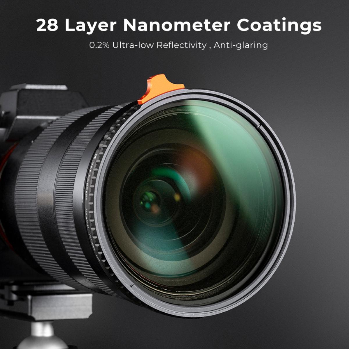 K&F CONCEPT VARIABLE ND2-400 NANO-X 82MM FILTER