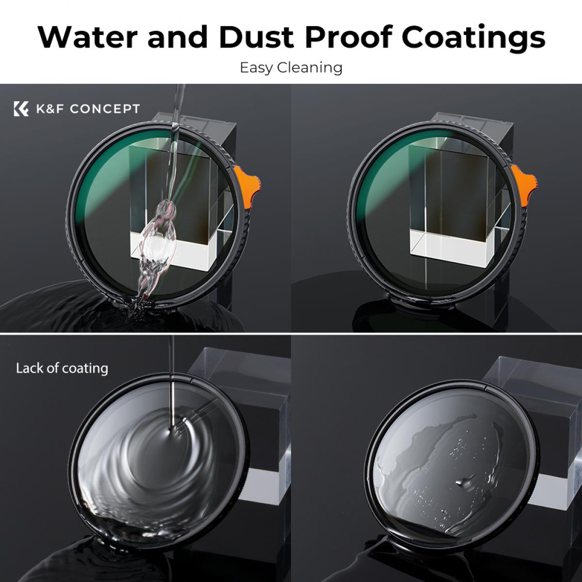 K&F CONCEPT VARIABLE ND2-400 NANO-X 82MM FILTER