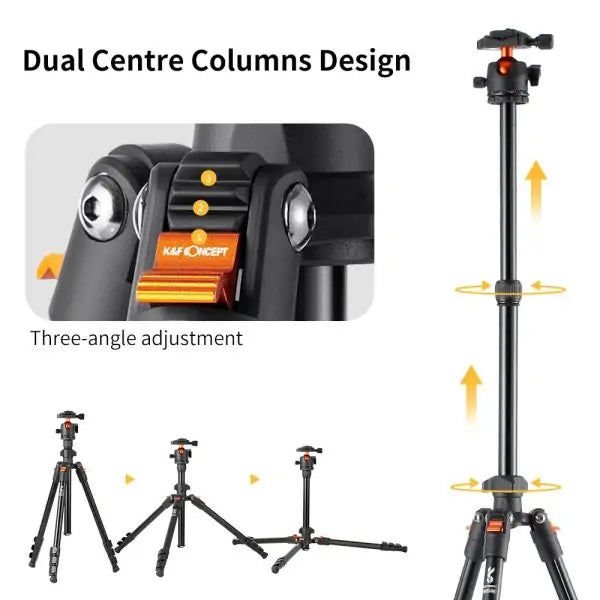 K&F CLASSIC COMPACT ENTRY LEVEL TRIPOD WITH SMARTPHONE MOUNT KF09.101