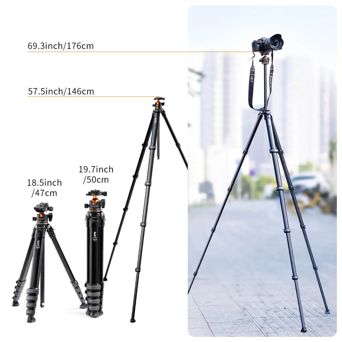 K&F CONCEPT PRO-TRAVELLER TRIPOD
