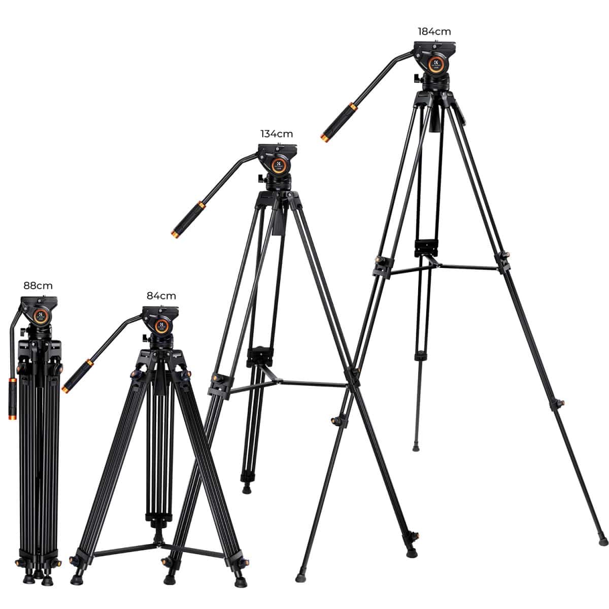 K&F CONCEPTS CORE-DIRECTOR VIDEO TRIPOD WITH 75MM BOWL & FLUID HEAD