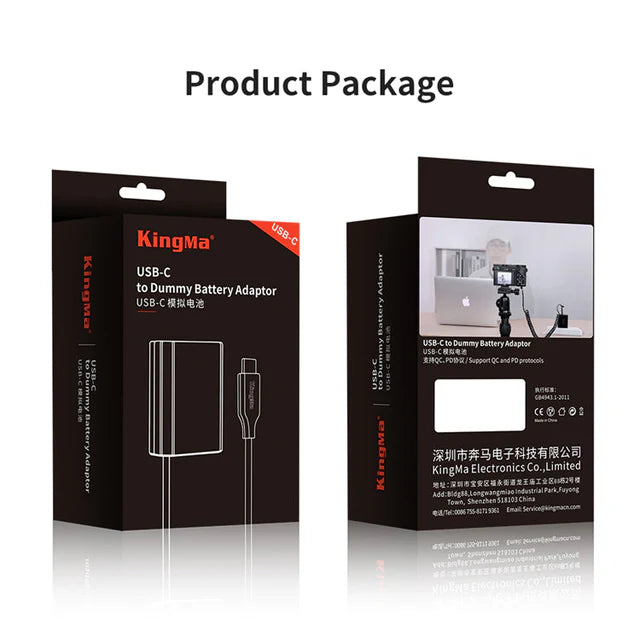 KINGMA TC-LPE17 LP-E17 USB-C REPLACEMENT DUMMY BATTERY ADAPTER FOR CANON